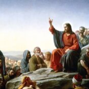 Jesús en un sermón